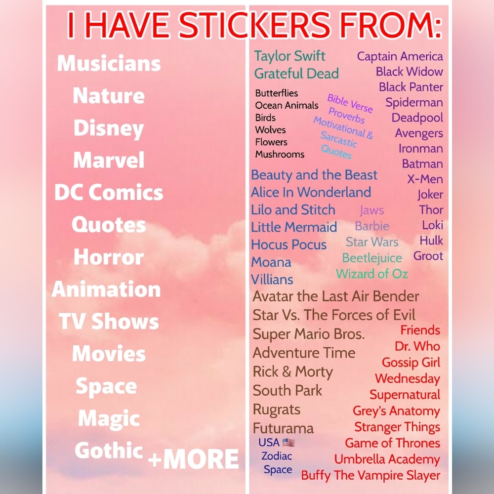 10/$10 CORALINE Waterproof Sticker moon - Picture 4 of 7